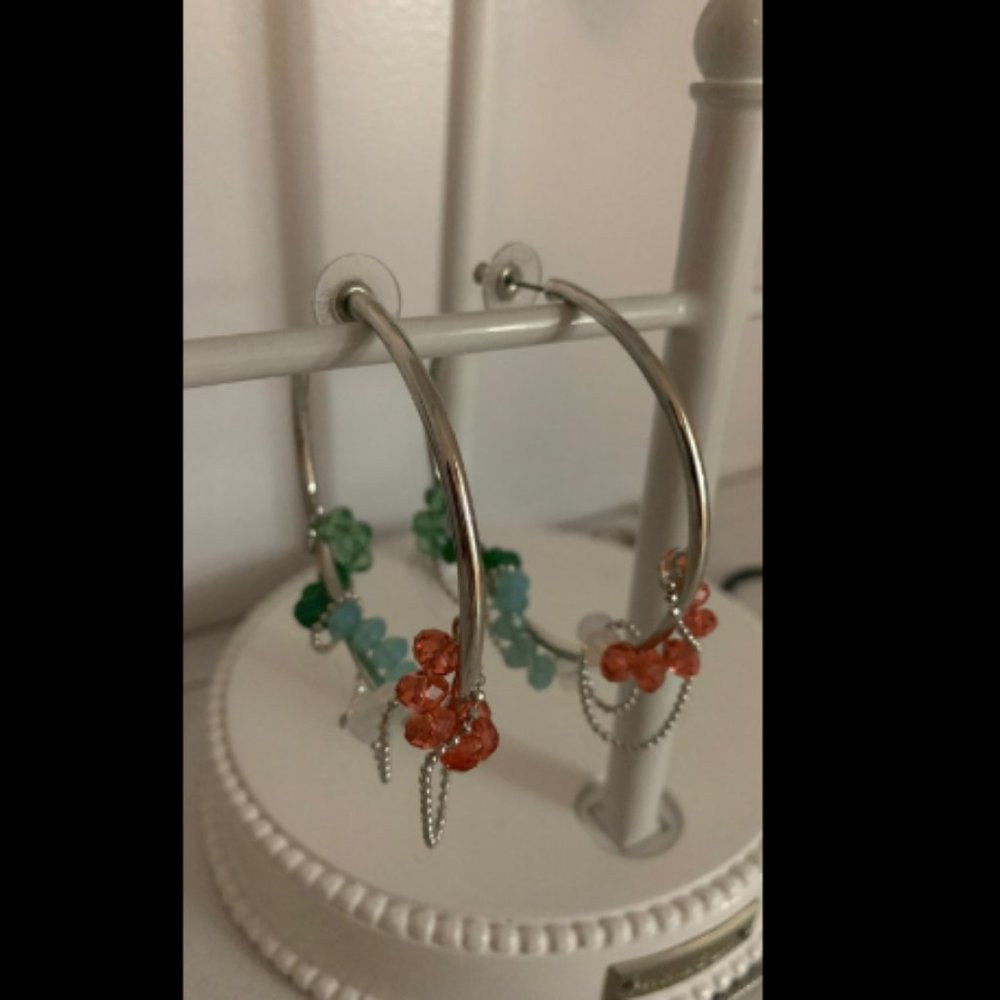 Swarovski hoop earrings